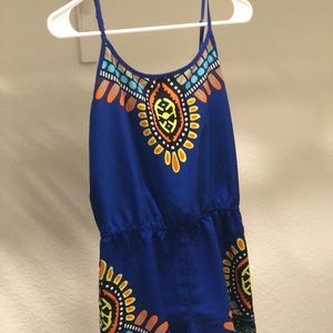 Blue print romper